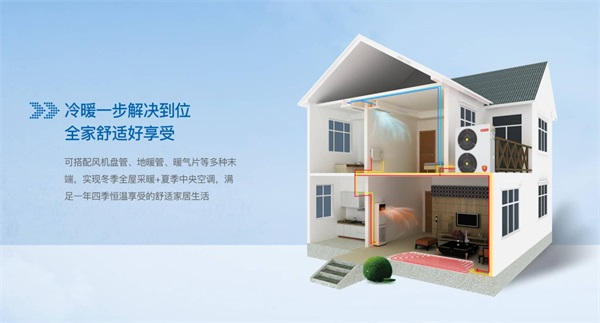 高(gao)端别墅青睐的(de)空氣(qi)源熱泵冷暖設(shè)備(bei)品(pin)牌